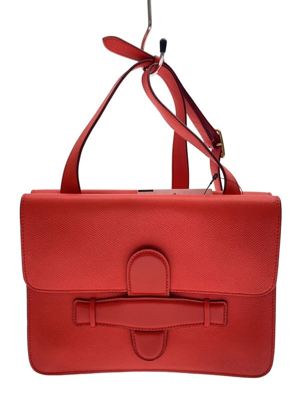 Celine Symmetrical bag red textured leather RED